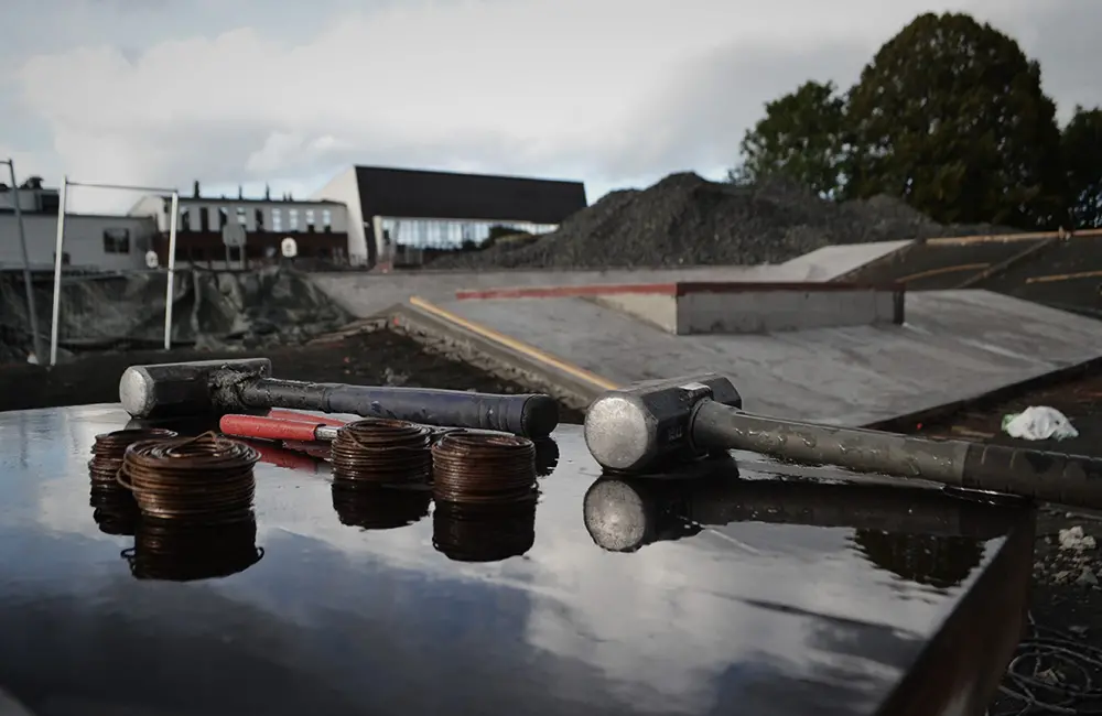 Verktyg för konstruerande av skatepark.