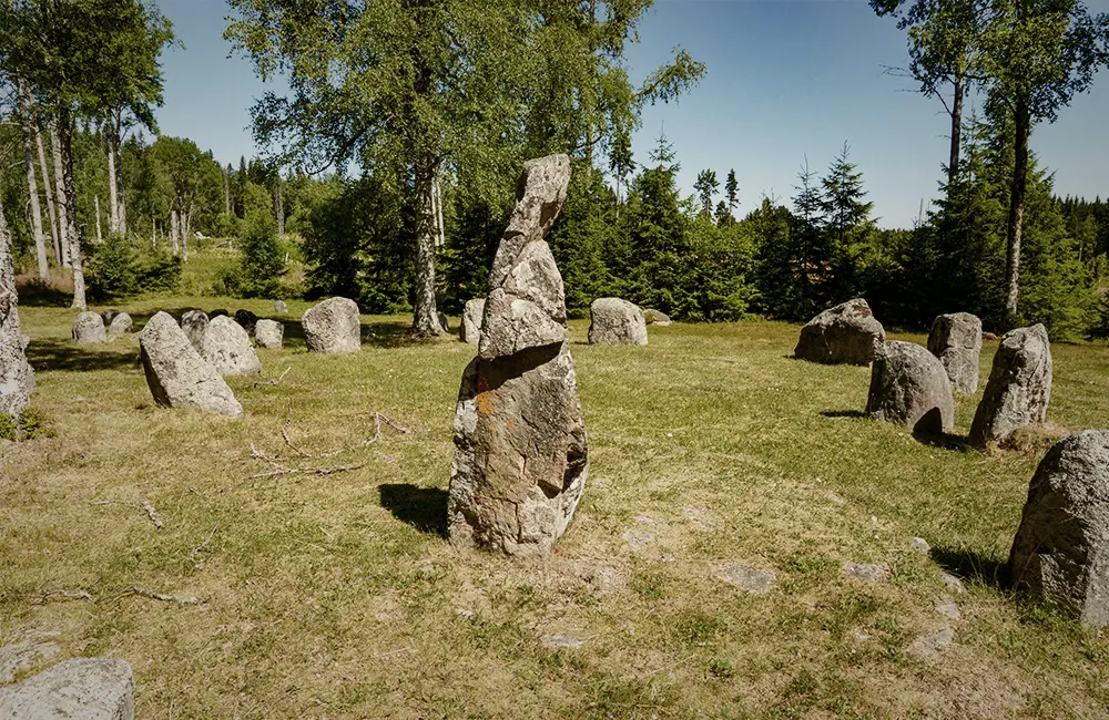 Stenar på Fagertofta gravfält.