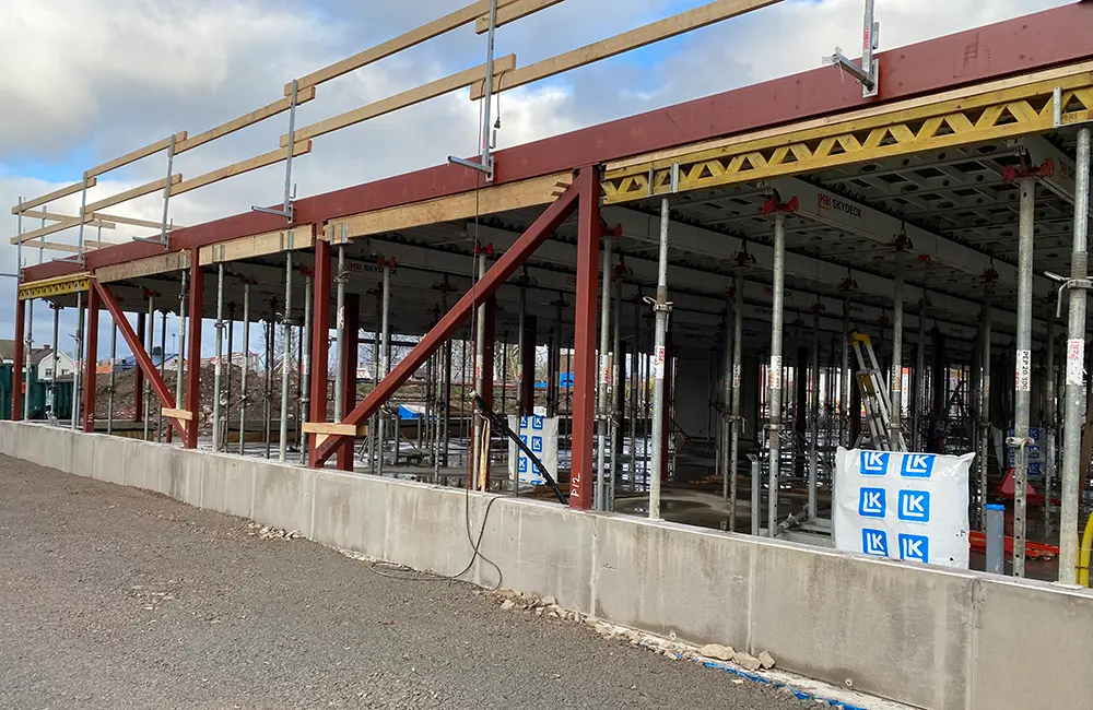 Regelkonstruktion för byggnad.