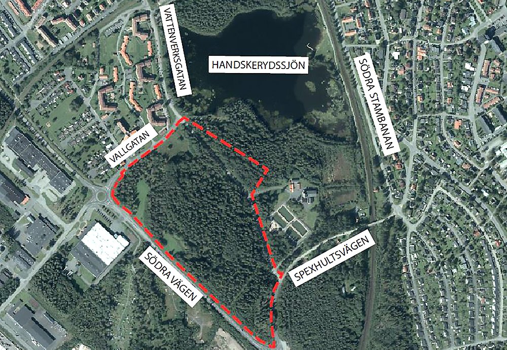 Kartbild över Åkraberget, Nässjö kommun