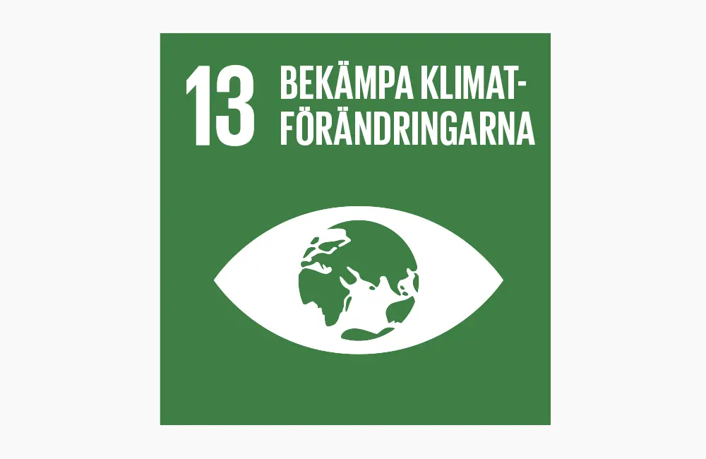Symbol agenda 2030 Mål 13: Bekämpa klimatförändringarna.