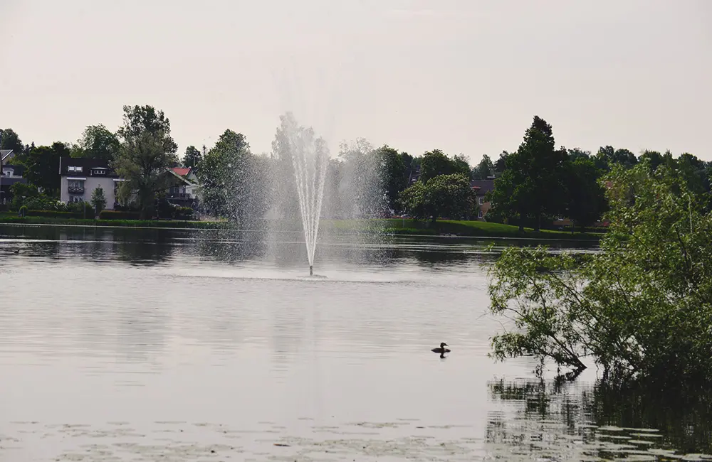 Fontän i Ingsbergssjön. 