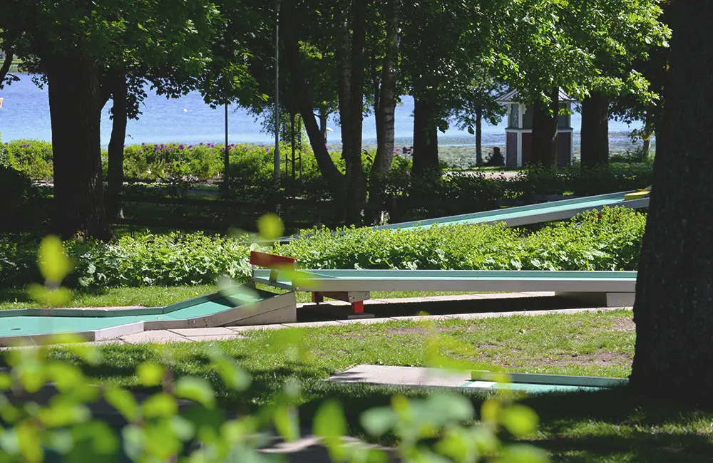 Bangolfbanorna i Stadsparken i Nässjö