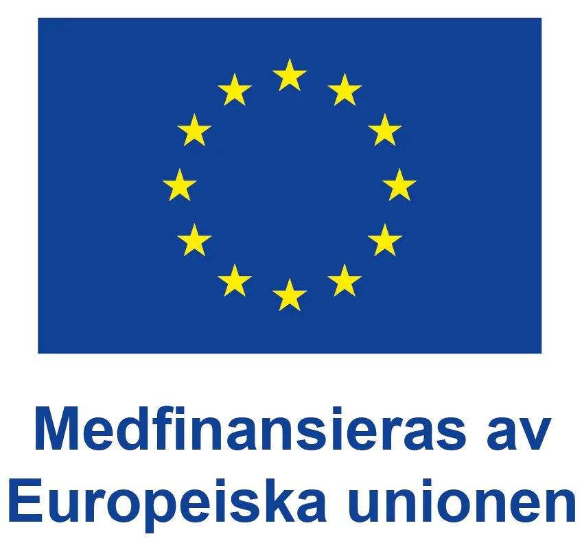 Eu-flagga och därunder texten: Medfinansieras av Europeiska unionen.