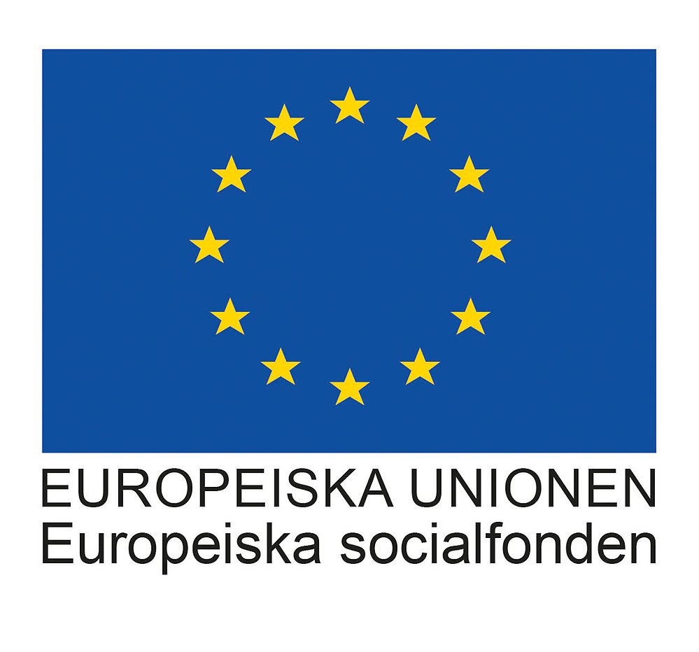 Symbolen/logotypen för Europeiska unionen, Europeiska socialfonden. 